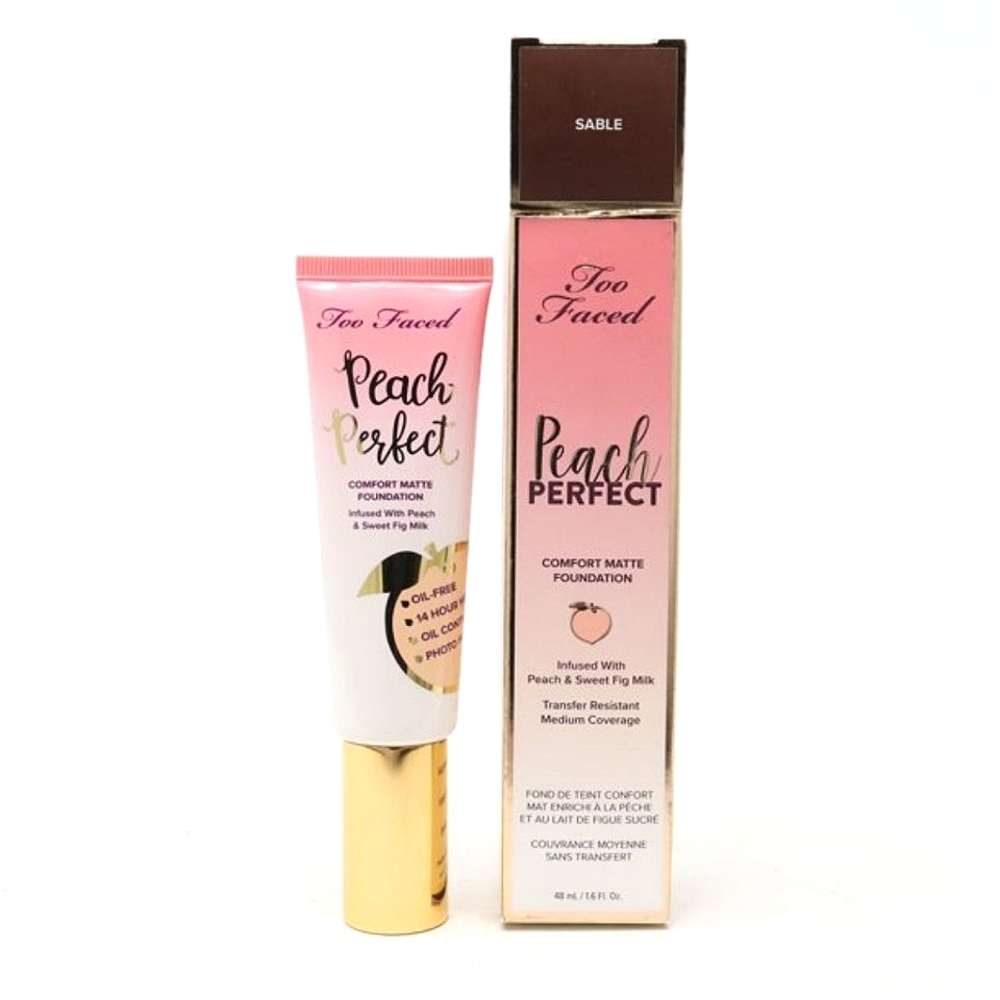 Two Faced Peach Perfect Oil-Free Long Wearing Matte Liquid Foundation in…